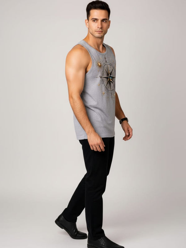 Compass Men's cotton Tank Tees