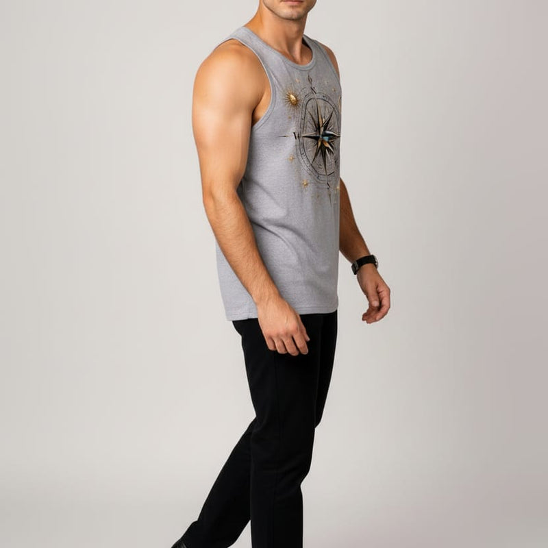 Compass Men's cotton Tank Tees