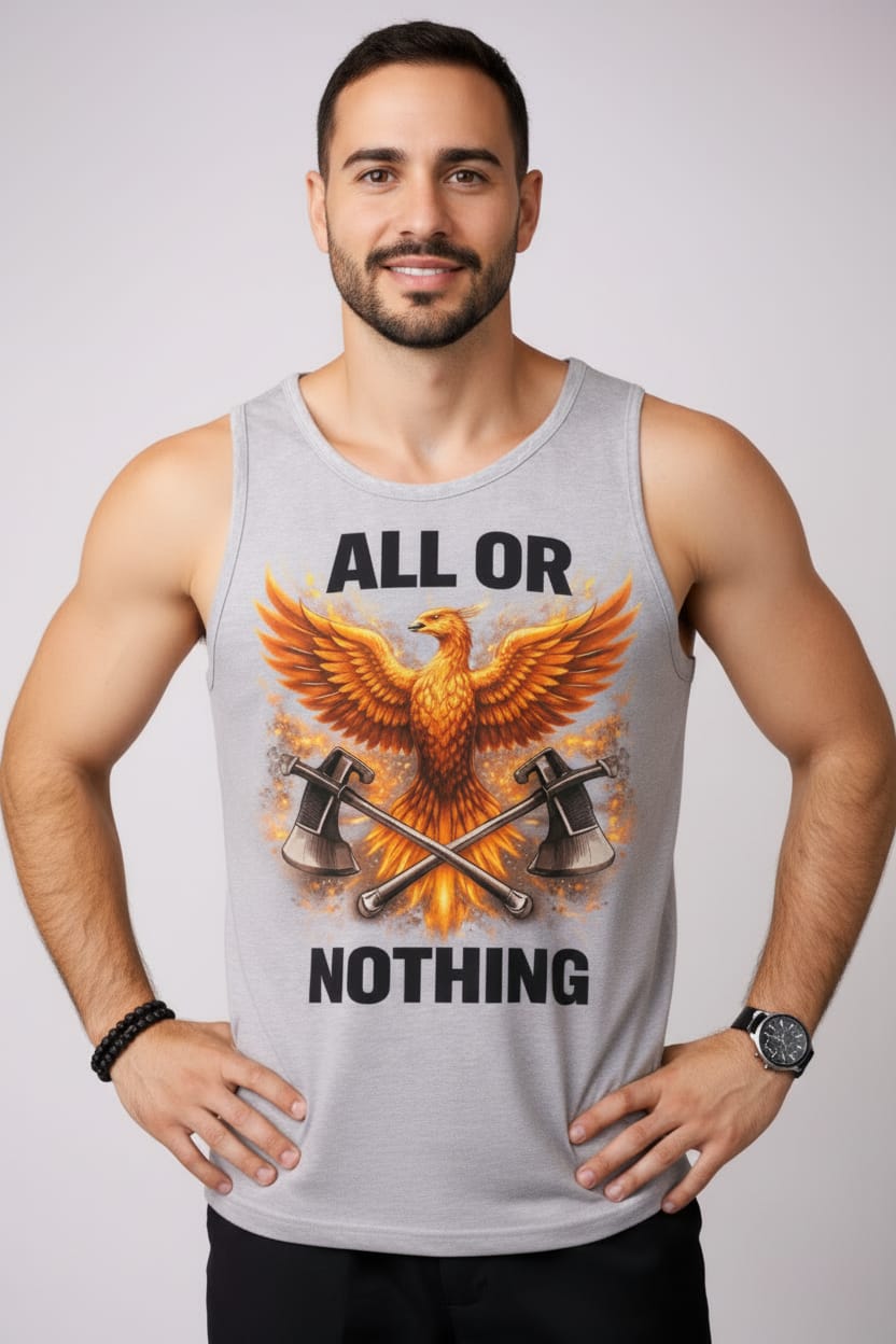 All or Nothing Men's cotton Tank Tees