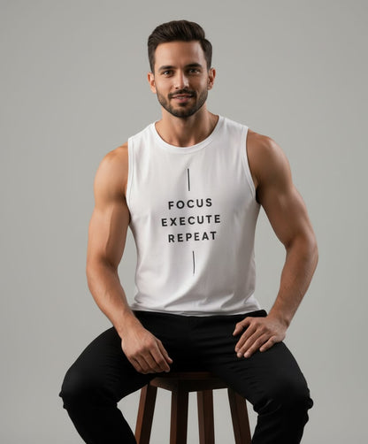 Focus-typo Men's Cotton Tank Tees