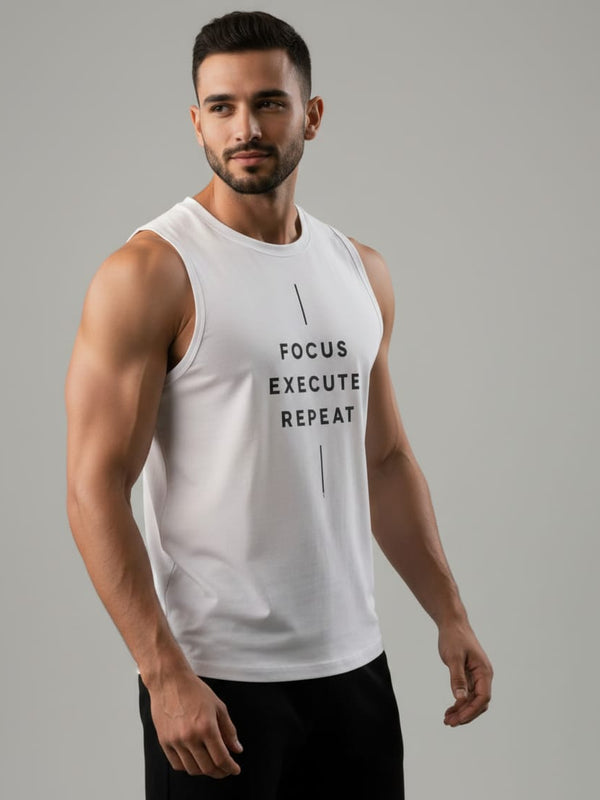 Focus-typo Men's Cotton Tank Tees