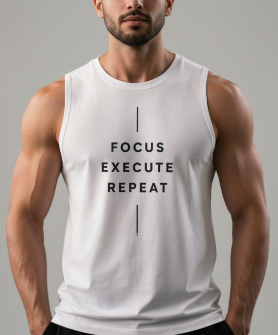 Focus-typo Men's Cotton Tank Tees