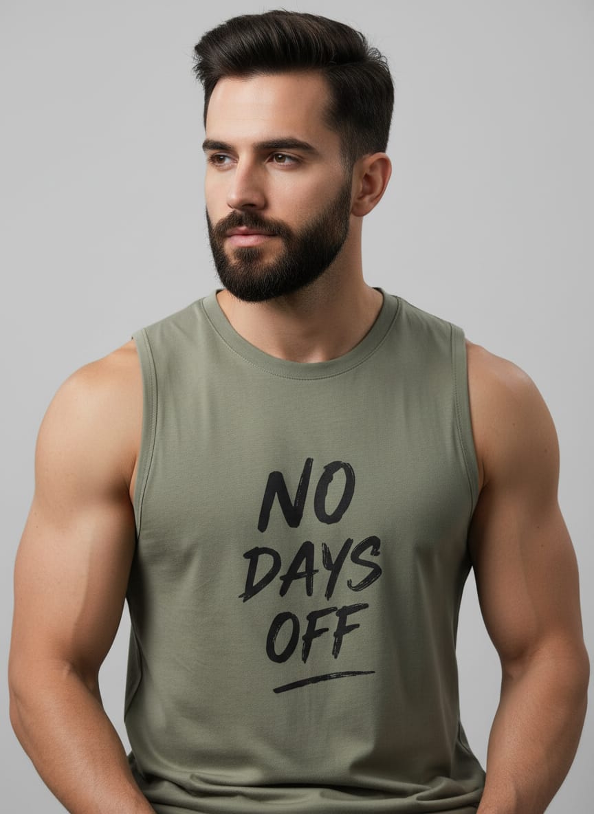 No Off Days Men's cotton Tank Tees