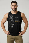 King Black Men's cotton Tank Tees