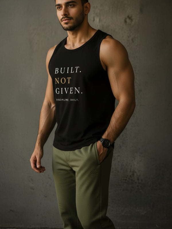 Built Men's cotton Tank Tees
