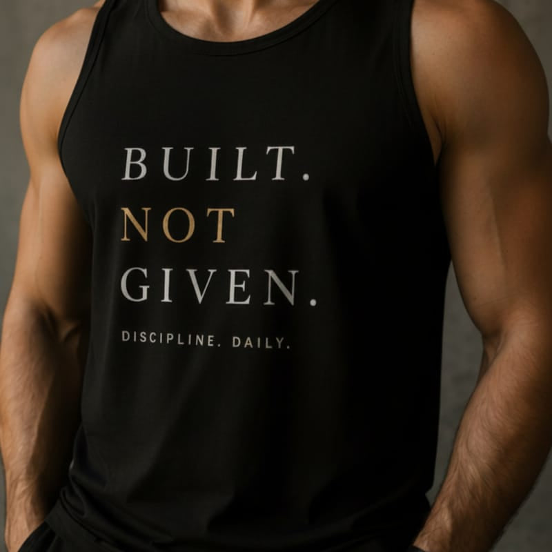 Built Men's cotton Tank Tees