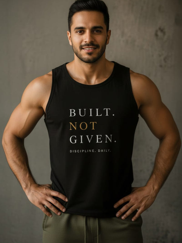 Built Men's cotton Tank Tees