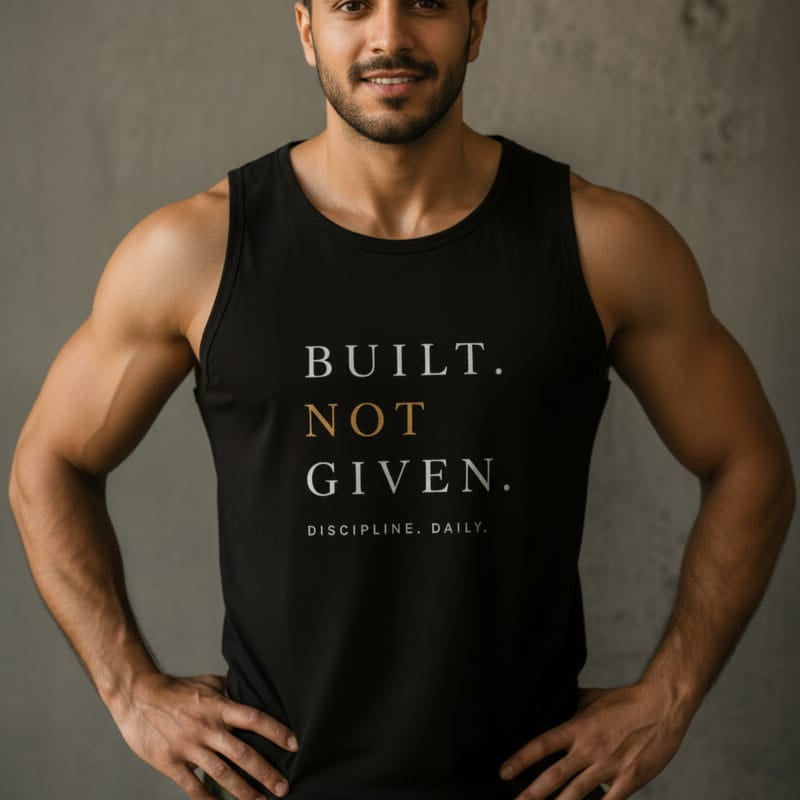 Built Men's cotton Tank Tees