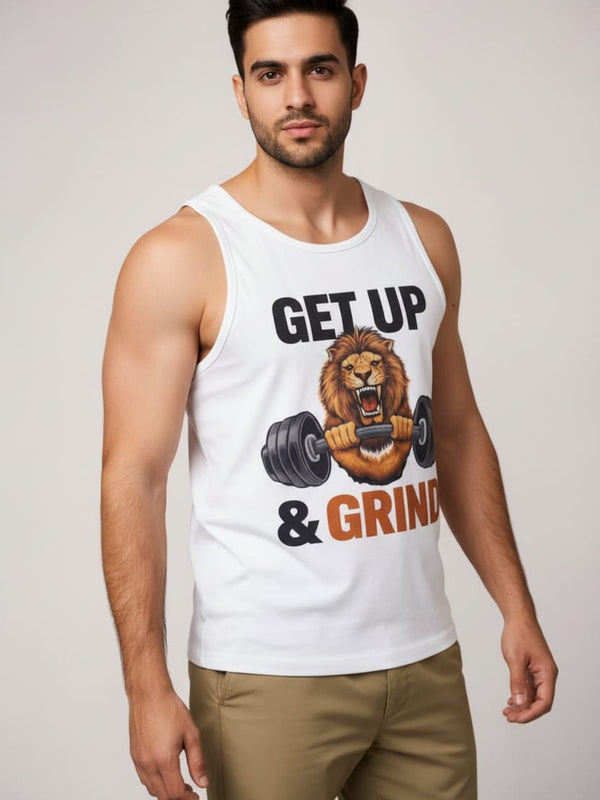King & grind Men's cotton Tank Tees