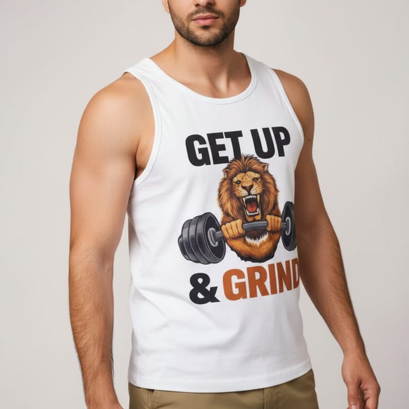 King & grind Men's cotton Tank Tees
