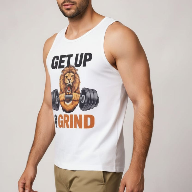 King & grind Men's cotton Tank Tees