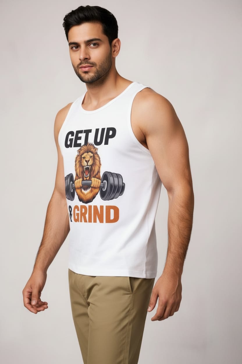 King & grind Men's cotton Tank Tees