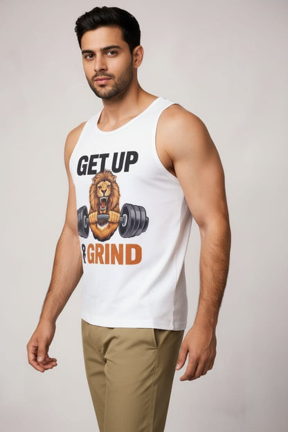 King & grind Men's cotton Tank Tees