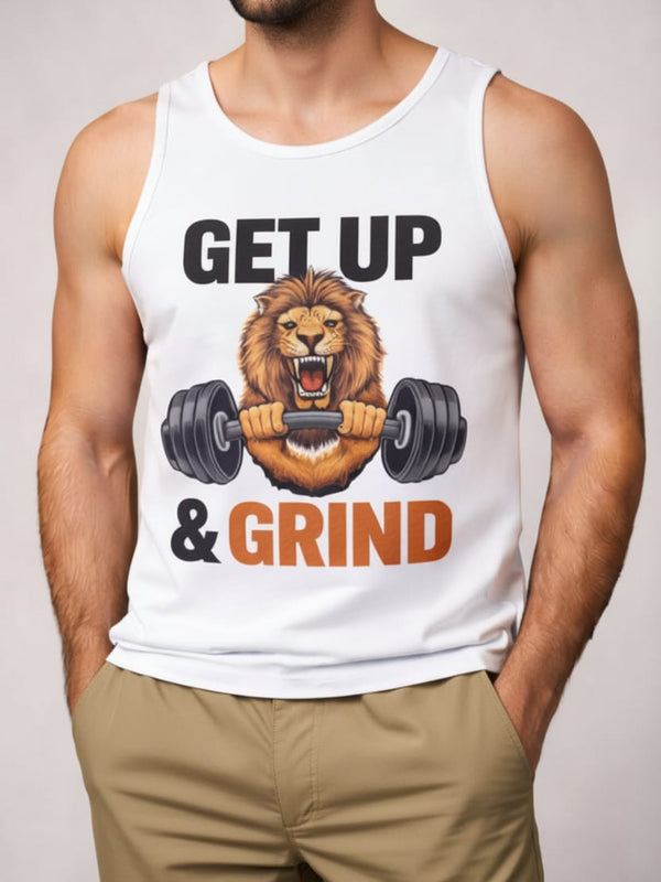 King & grind Men's cotton Tank Tees