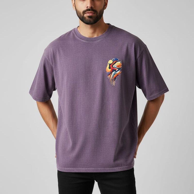 Aurora Round Neck 100% Cotton Mens' T-shirt