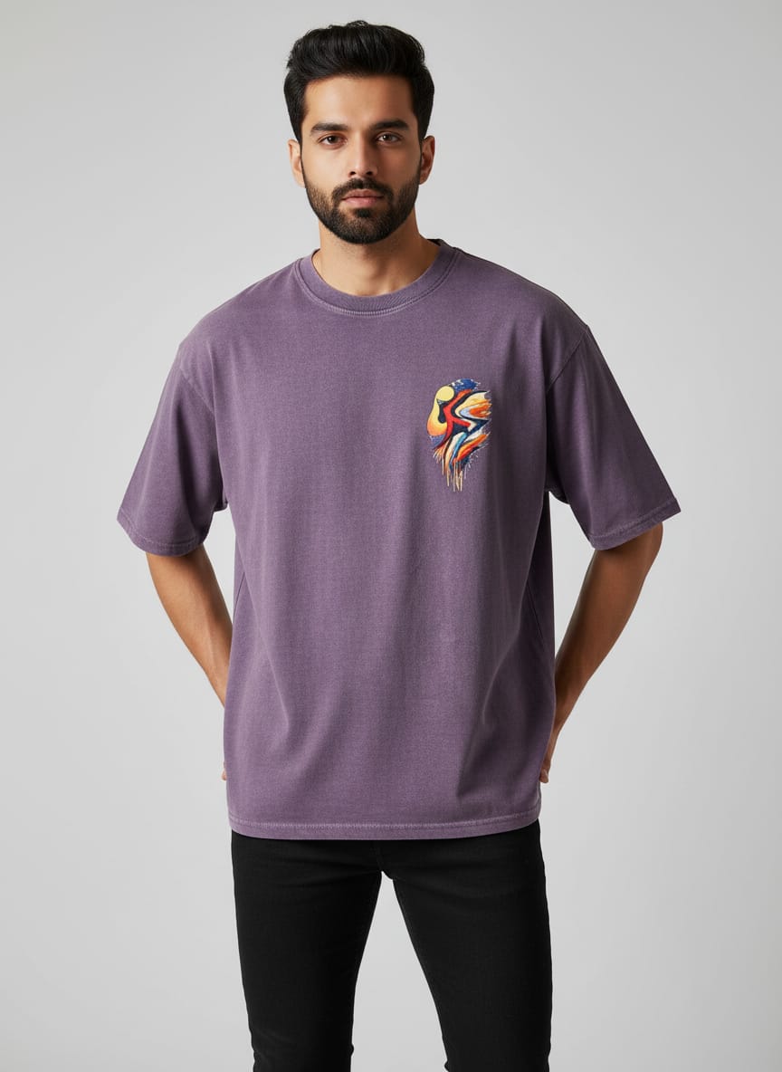 Aurora Round Neck 100% Cotton Mens' T-shirt