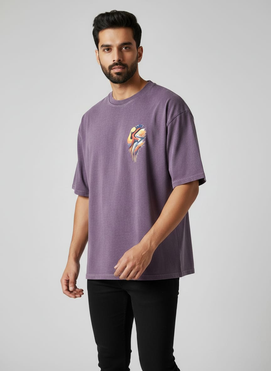 Aurora Round Neck 100% Cotton Mens' T-shirt