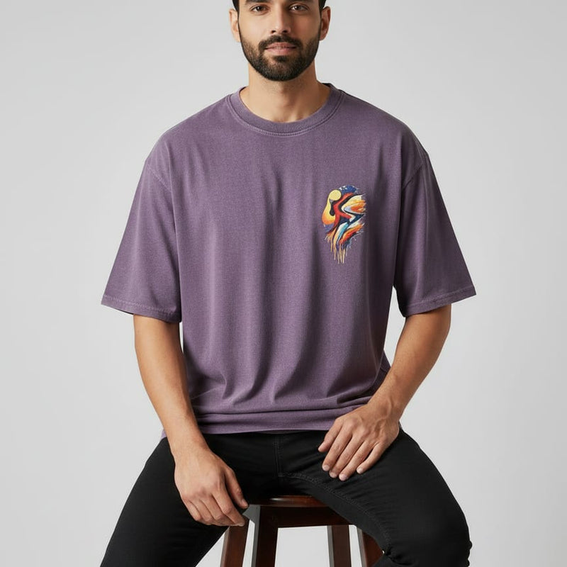 Aurora Round Neck 100% Cotton Mens' T-shirt