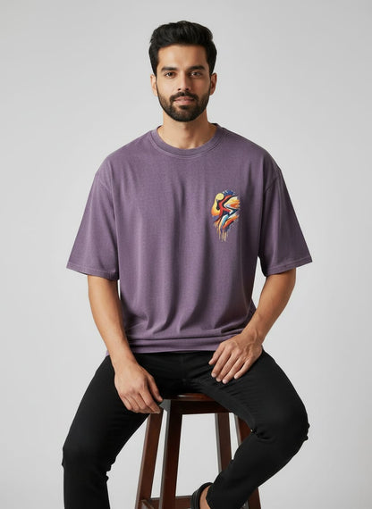 Aurora Round Neck 100% Cotton Mens' T-shirt
