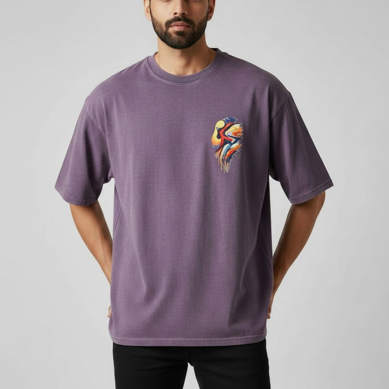 Aurora Round Neck 100% Cotton Mens' T-shirt