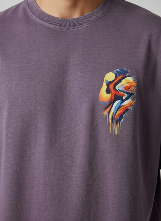 Aurora Round Neck 100% Cotton Mens' T-shirt