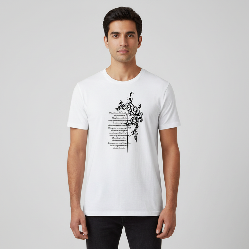 Freedom round neck Men's cotton T-shirt