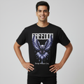 Freedom Men's cotton round neck T-shirt