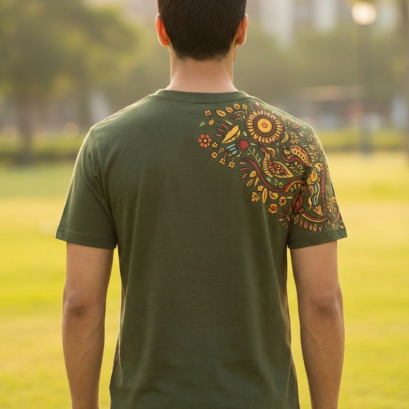 Mor Round Neck 100% Cotton Mens' T-shirt