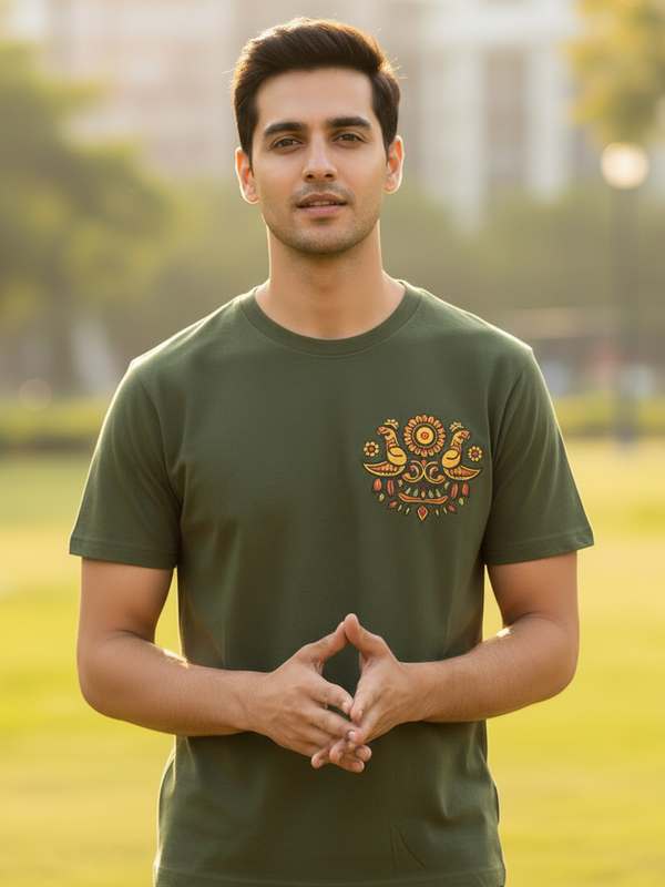 Mor Round Neck 100% Cotton Mens' T-shirt