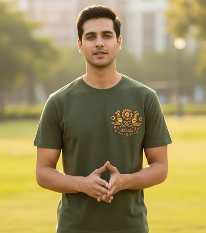 Mor Round Neck 100% Cotton Mens' T-shirt