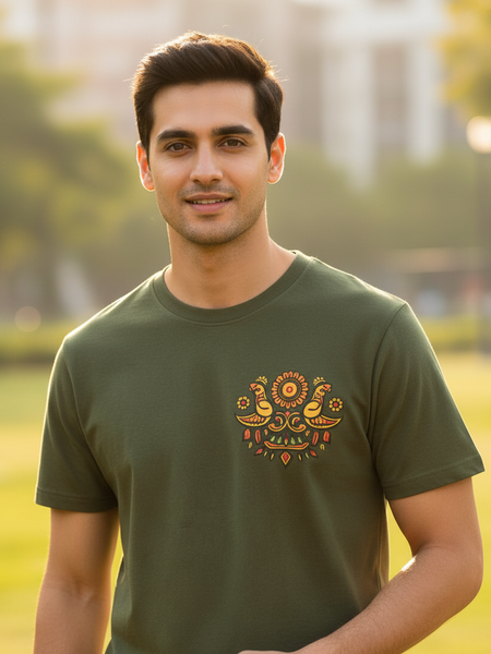 Mor Round Neck 100% Cotton Mens' T-shirt