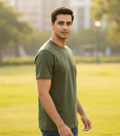 Mor Round Neck 100% Cotton Mens' T-shirt