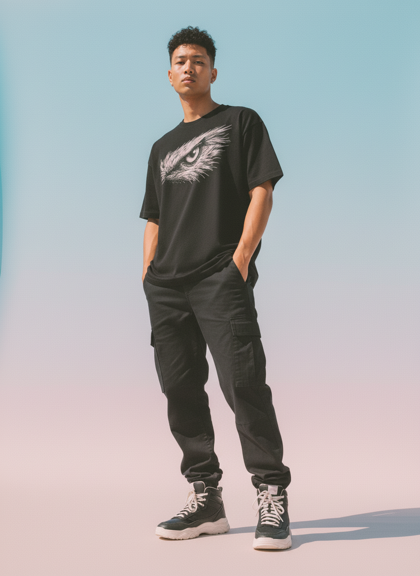 Focus Round Neck 100% Cotton Unisex T-shirt
