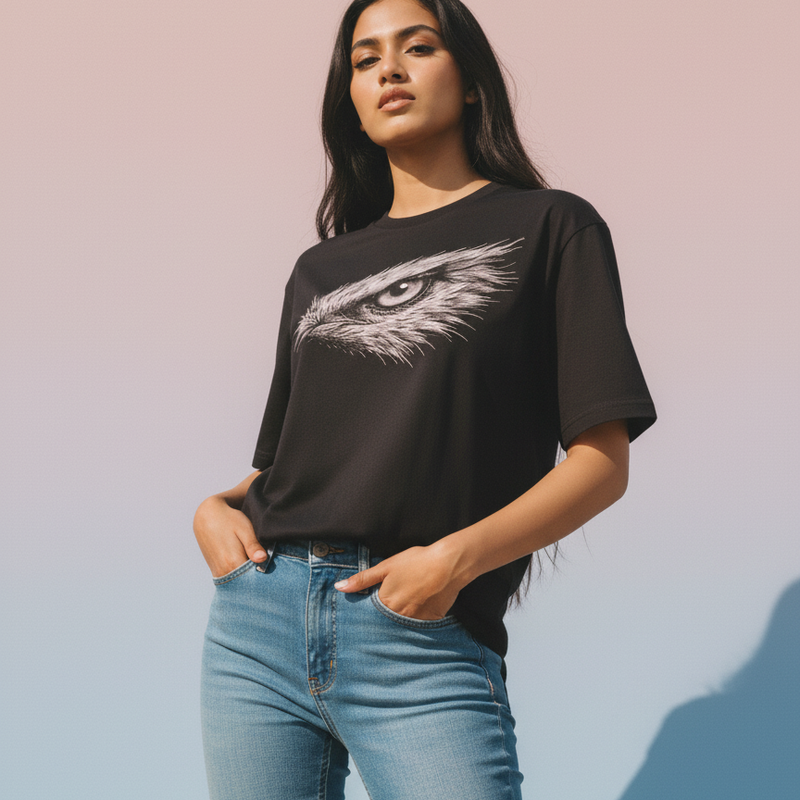 Focus Round Neck 100% Cotton Unisex T-shirt